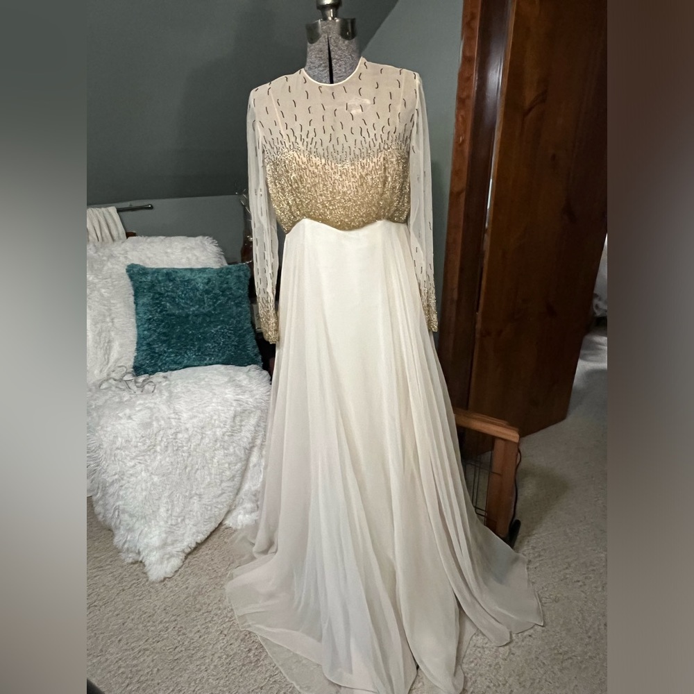 Vintage Victoria Royal LTD beaded evening gown